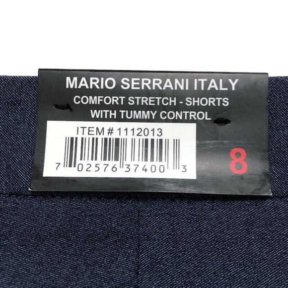 MARIO SERRANI Italy Dark Blue Bermuda Shorts Sz 8 - Picture 13 of 16